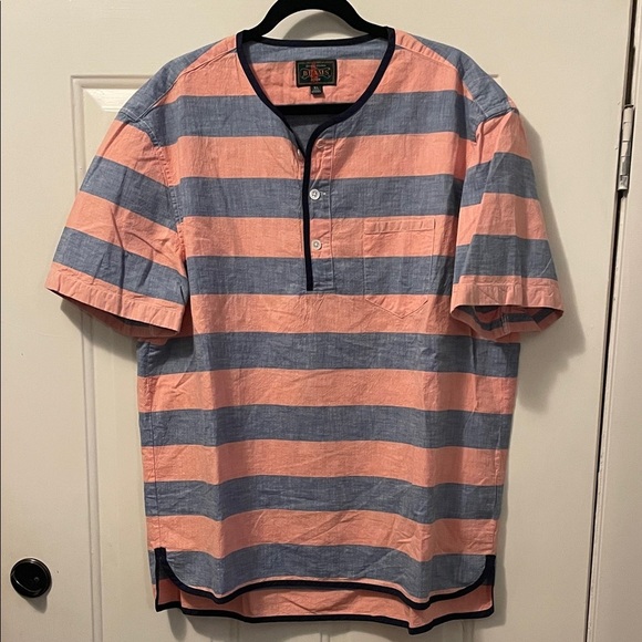 Beams Other - BEAMS PLUS STRIPED T SHIRT BLUE AND SALMON XL​​